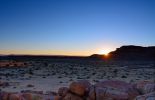 Sonnenuntergang in der Kalahari (Namibia)