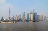 Blick nach Pudong am Huangpu (Shanghai)